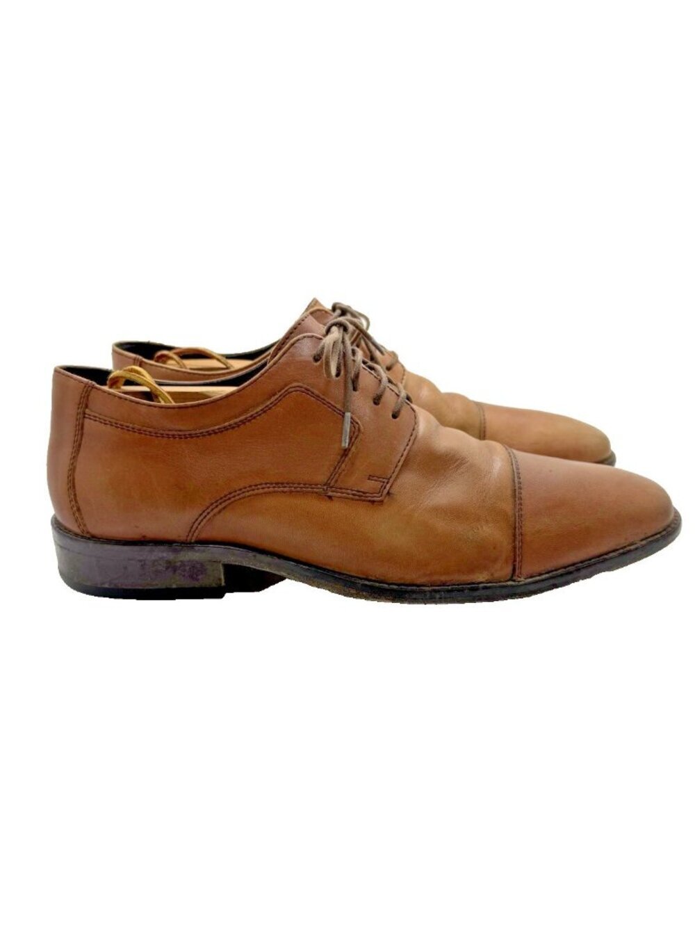 Johnston & Murphy Men's Dress Brown Leather Cap Toe Oxford Shoes Sz 10M 59-11566